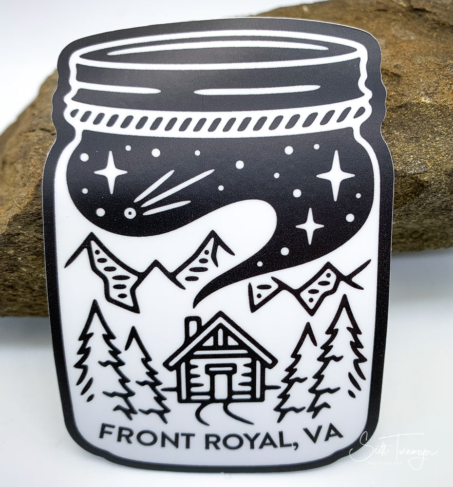 Front Royal Virginia Mason Jar Vinyl Sticker Decal