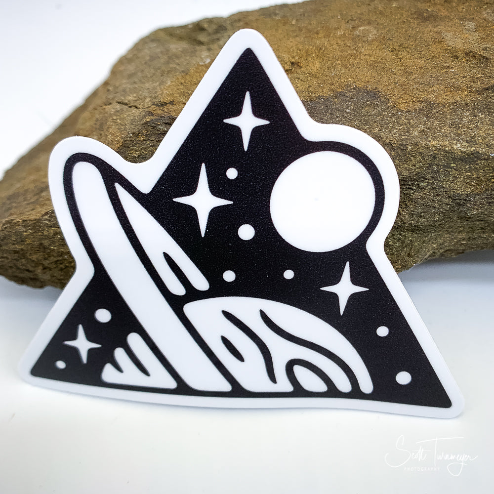 Saturn Outer Space Stars Vinyl Sticker Decal