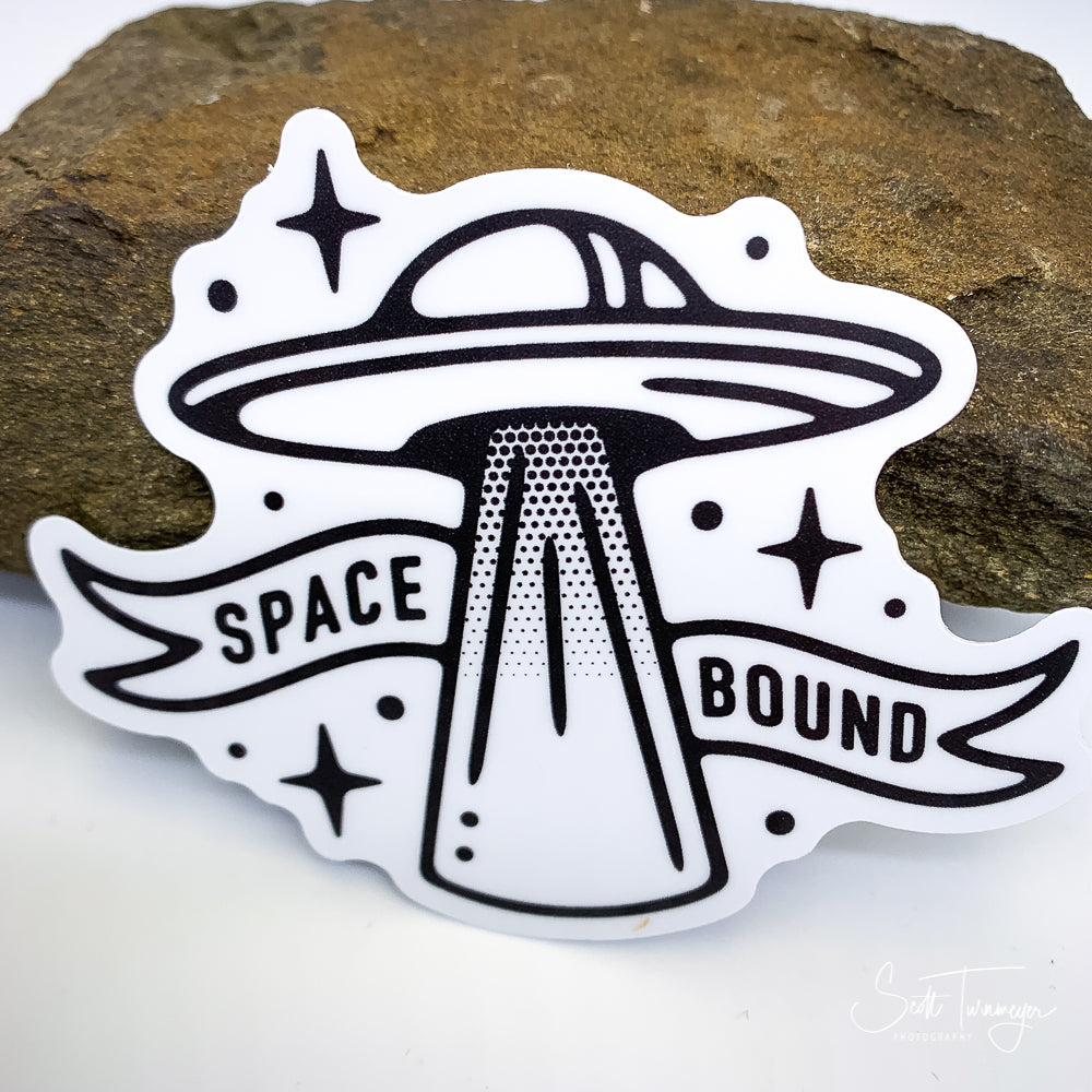 Space Bound UFO Vinyl Sticker Decal