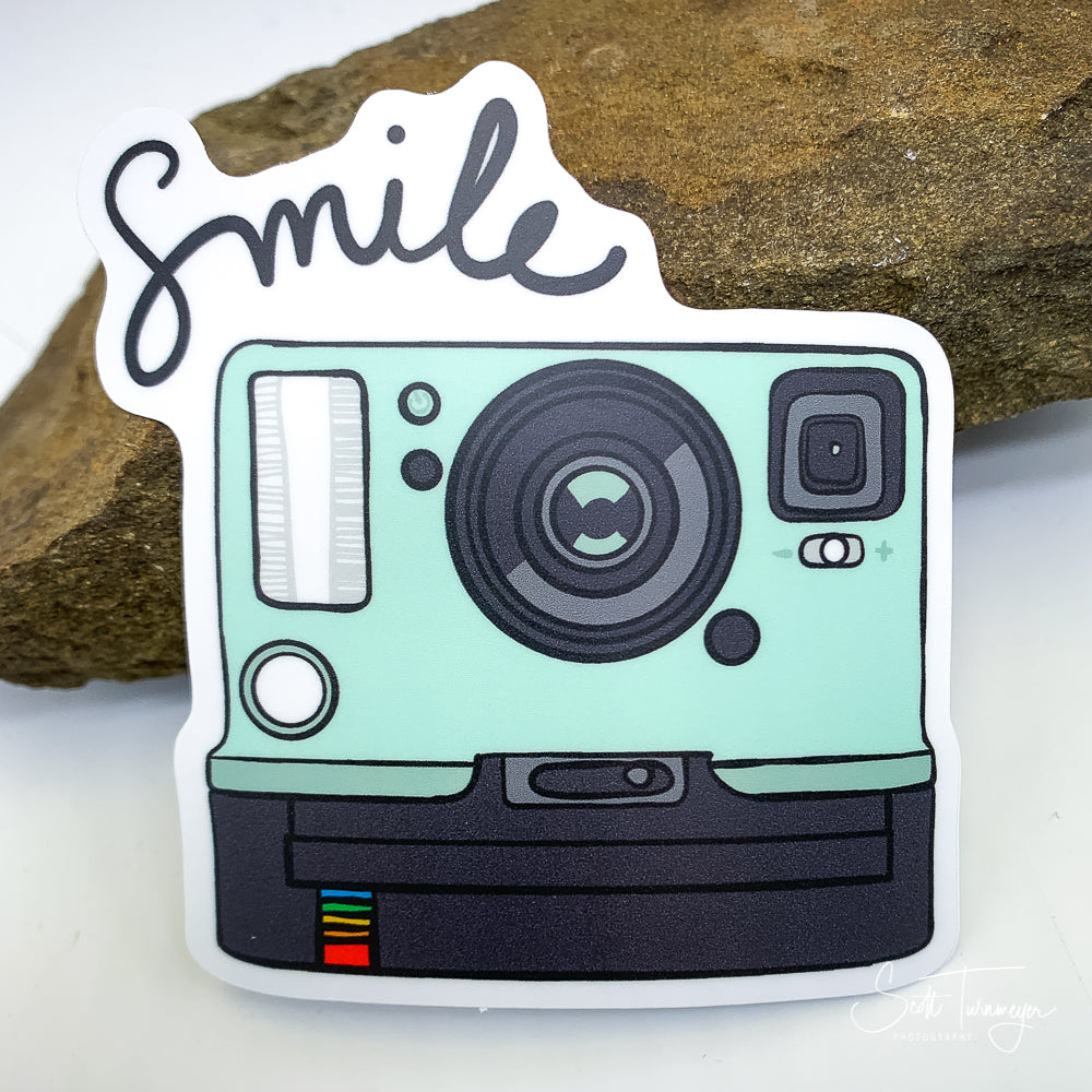 Polaroid Camera Smile Vinyl Sticker Decal