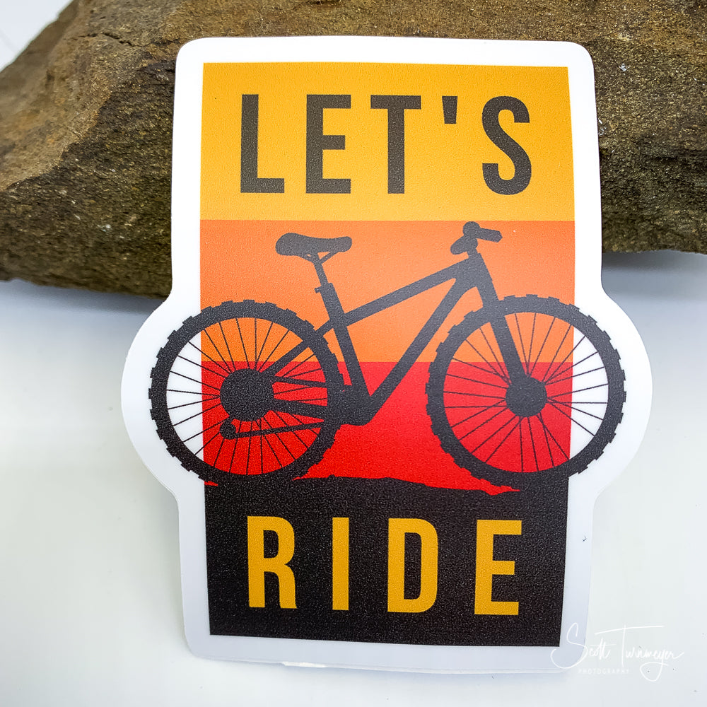 Let’s Ride Bicycle Vinyl Sticker Decal