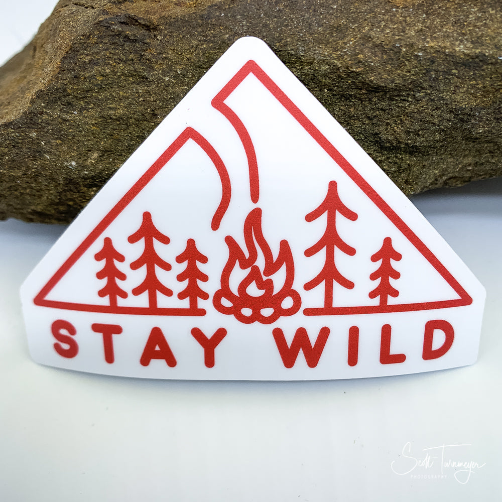 Stay Wild Campfire Vinyl Sticker Decal