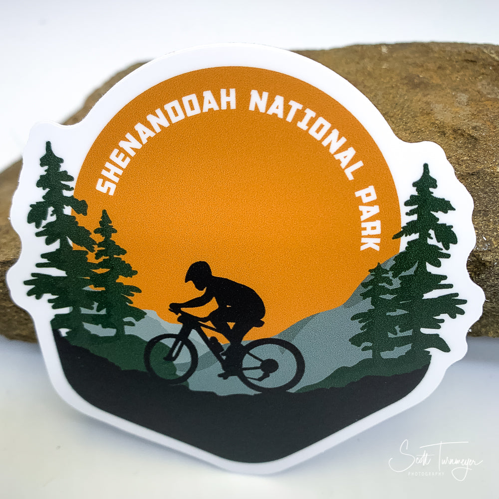 Shenandoah National Park Biking Vinyl Sticker Decal