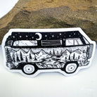VW Bus Mountain Scene Vinyl Sticker Decal