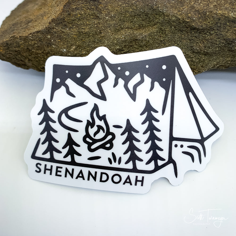 Shenandoah Tent Camping Vinyl Sticker Decal