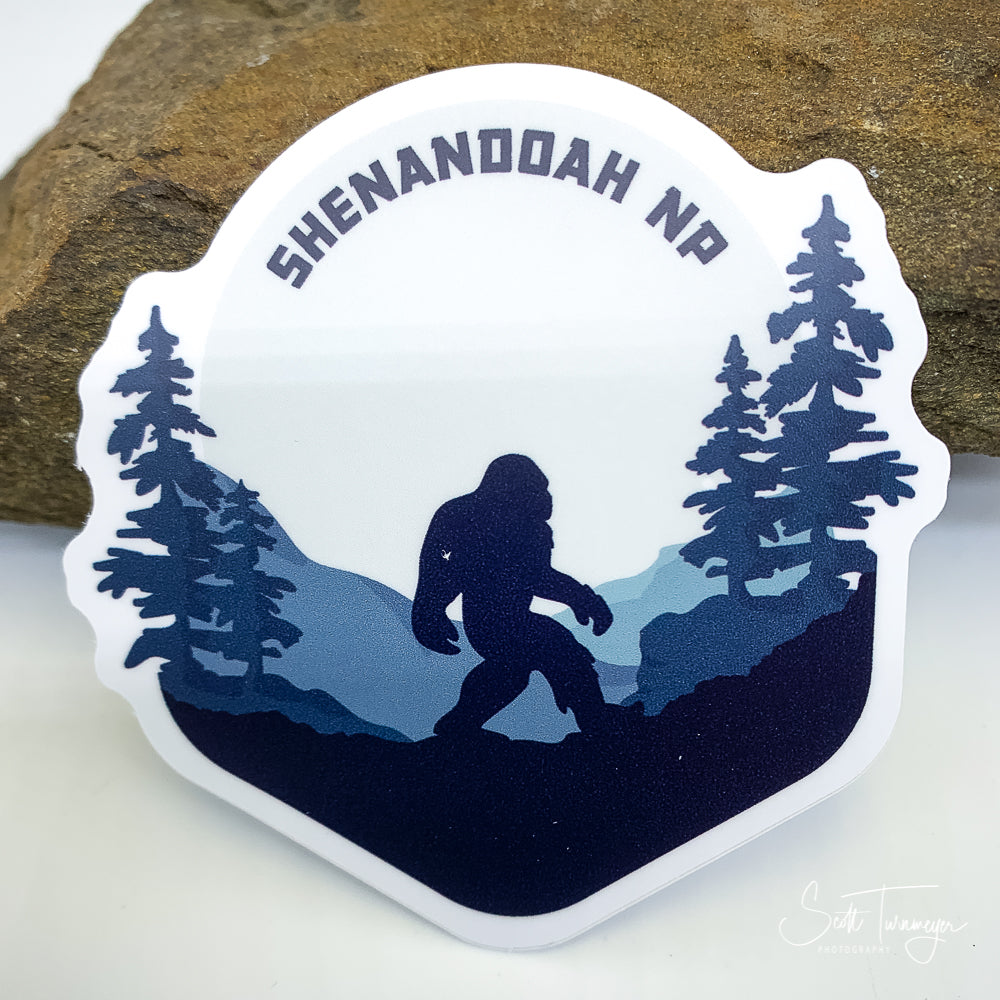 Shenandoah National Park Bigfoot Sasquatch Vinyl Sticker Decal