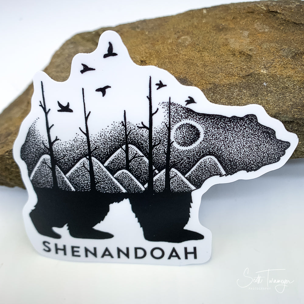Shenandoah Mountains Bear Vinyl Sticker Decal
