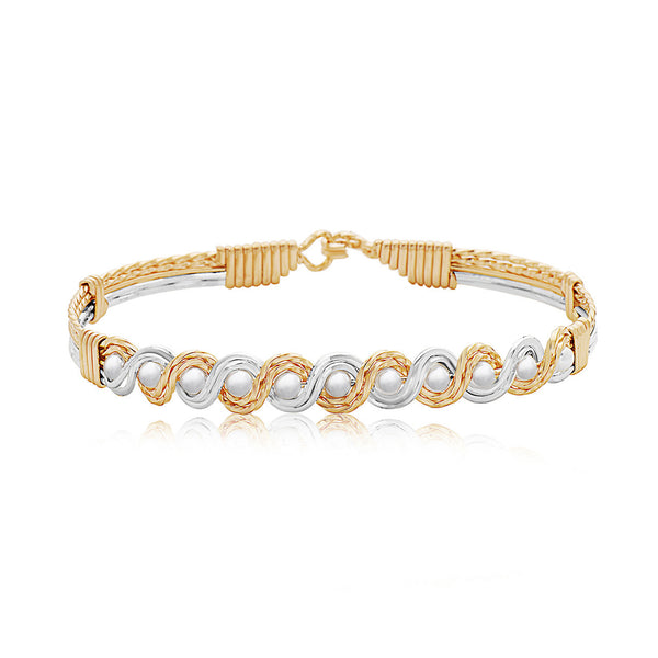 Head Over Heels 14K Gold and Sterling Silver Bracelet