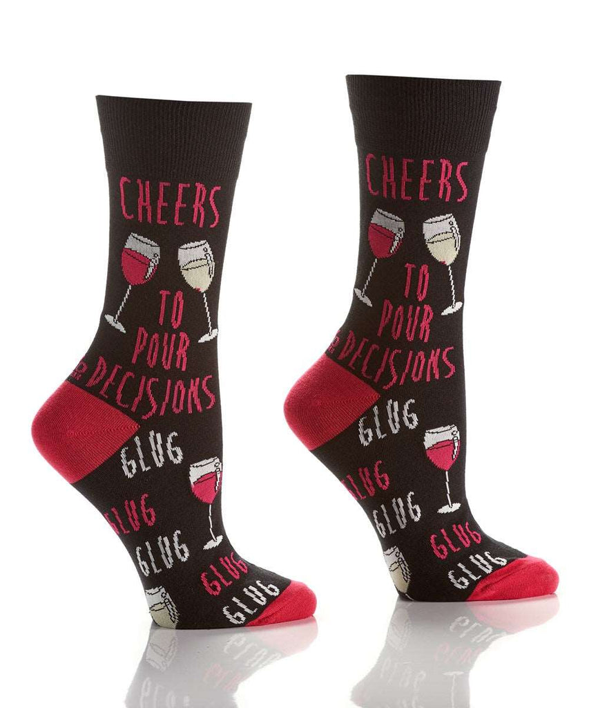 Cheers to Pour Decisions Wine Socks for Smaller Feet