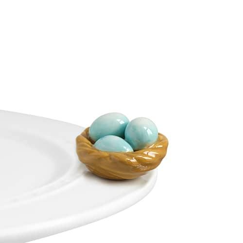 Robin's Egg Blue Nest Mini by Nora Fleming - Turnmeyer Galleries
