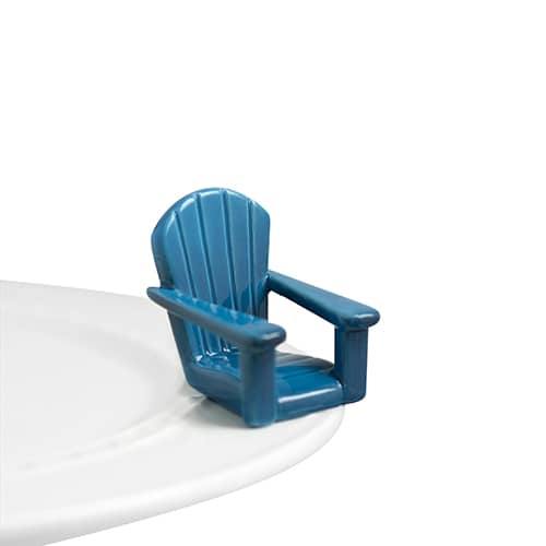Chillin' Chair Blue Adirondack Chair  Mini by Nora Fleming - Turnmeyer Galleries