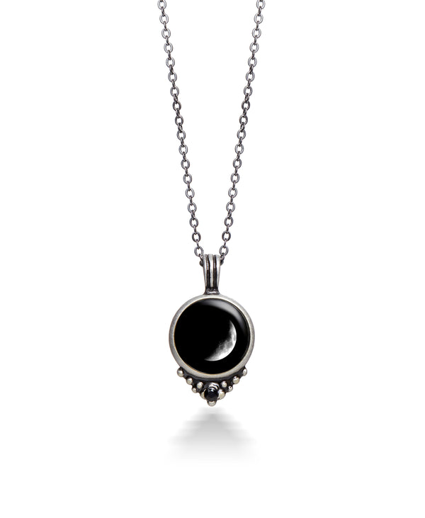 Classic Pewter Moon Necklace