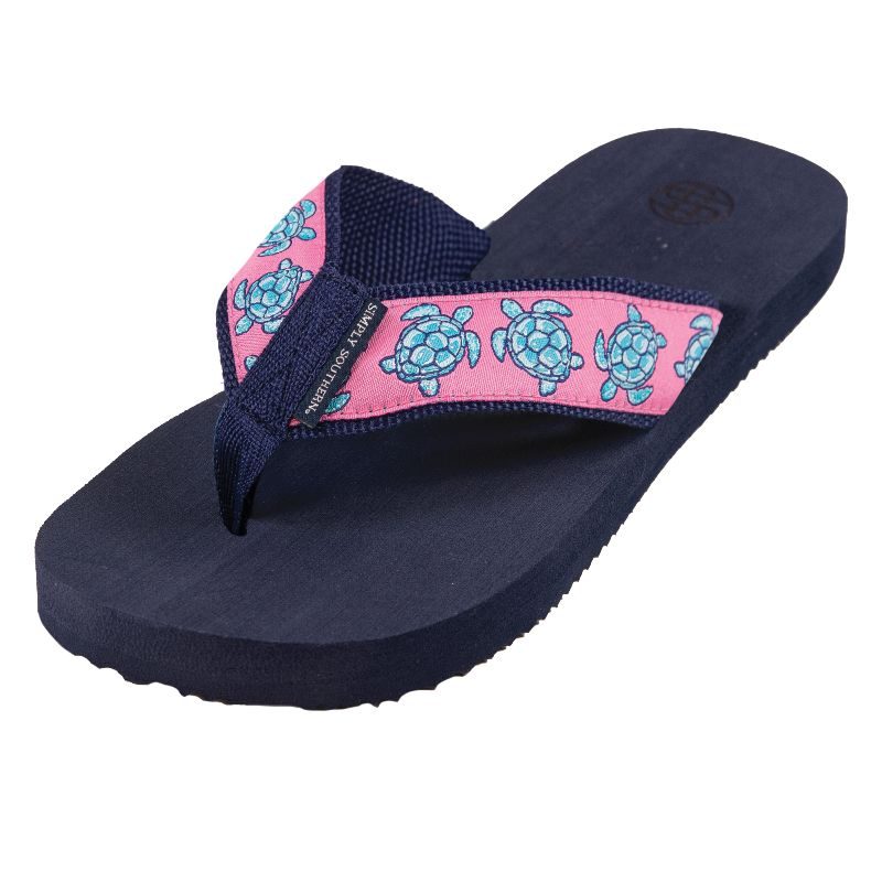 Simply Southern Flip Flops for Women - Asphalt