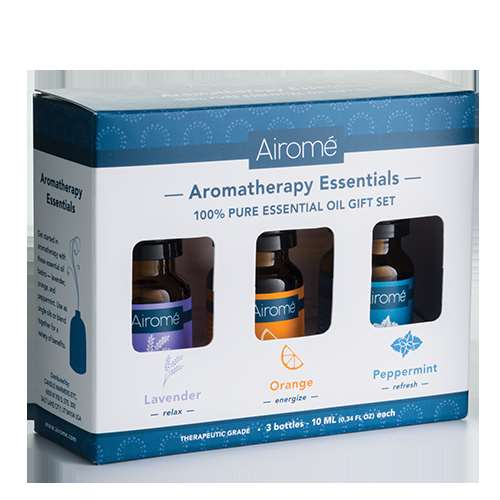 Airome Aromatherapy Essentials Essential Oil Gift Set - Lavender, Orange, Peppermint