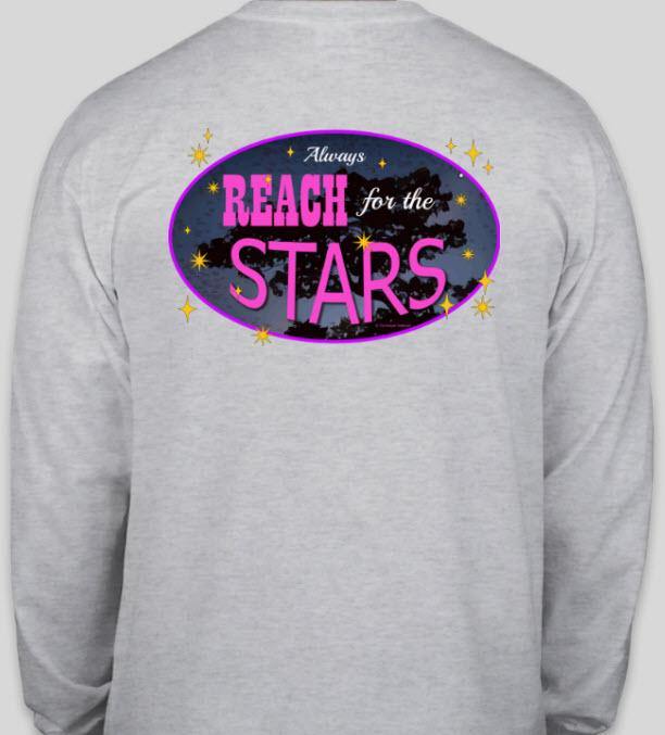 Reach for the Stars Long Sleeve Performance Polyester Tshirt - Silver - Turnmeyer Galleries