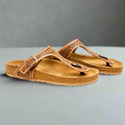 Grashius Western Hand Tooled Leather Sandals